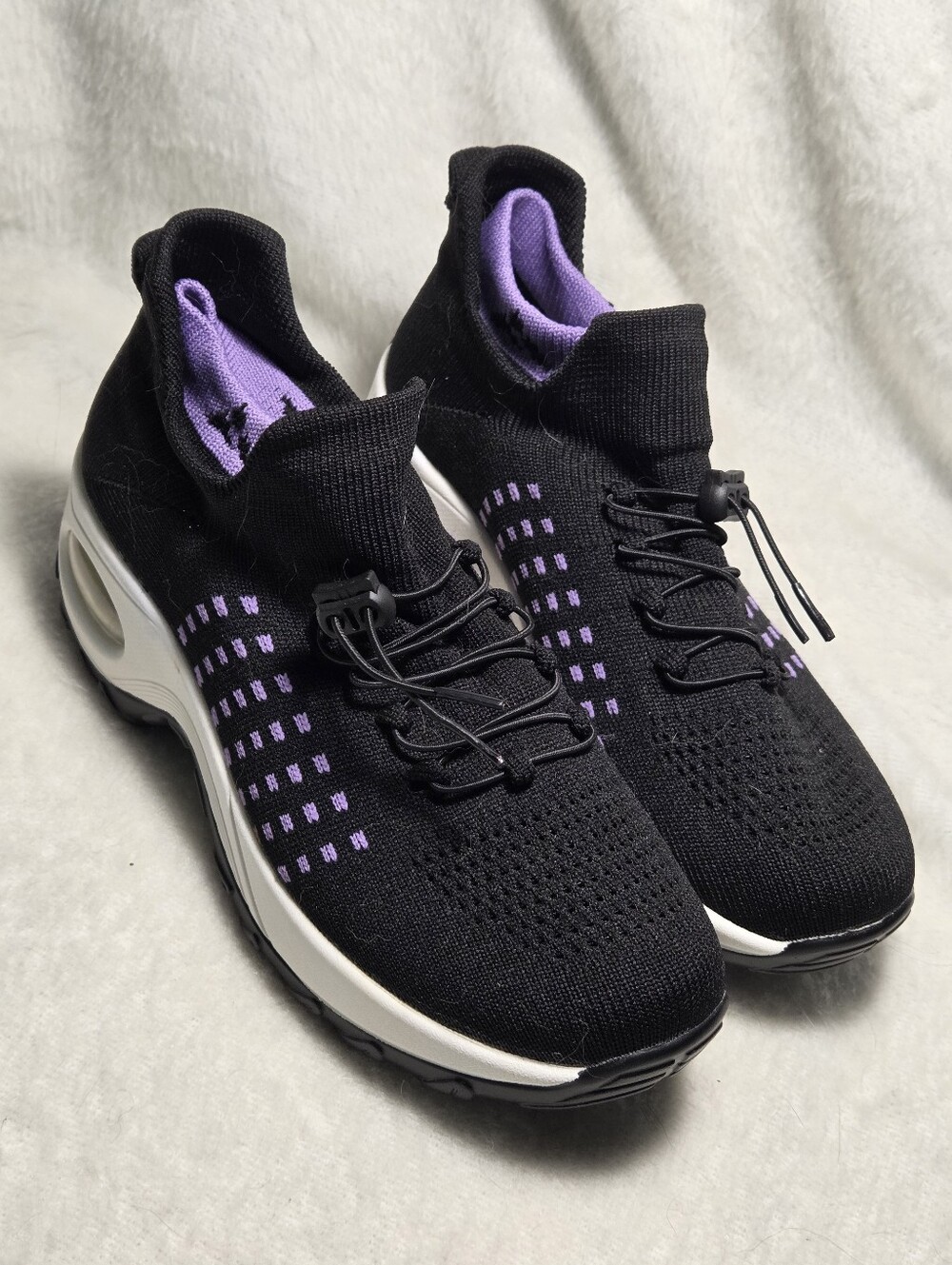 Mishansha Black and Purple Women's Sneakers
